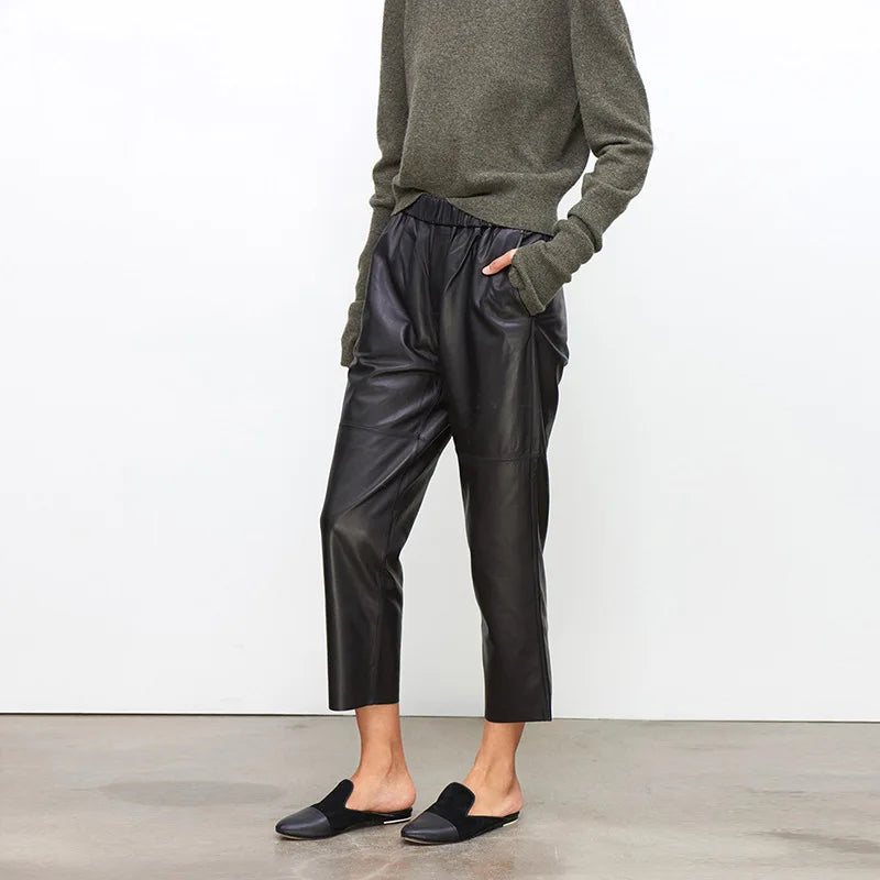 Pantalon en cuir Sloane