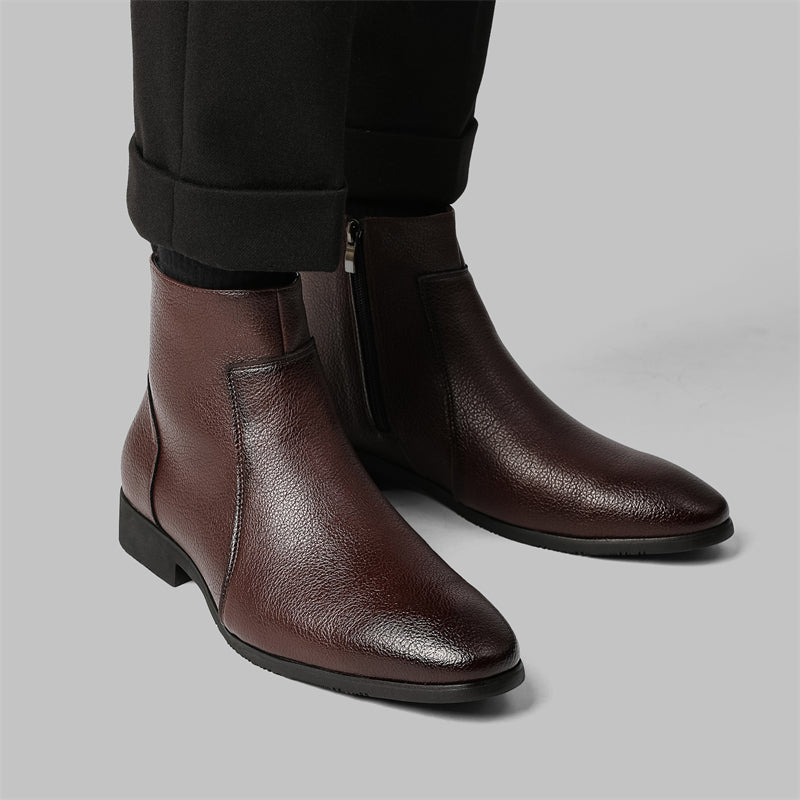 Bottes en cuir véritable Mavren