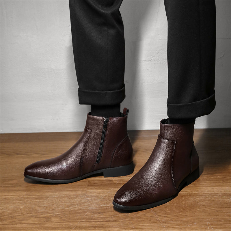 Bottes en cuir véritable Mavren