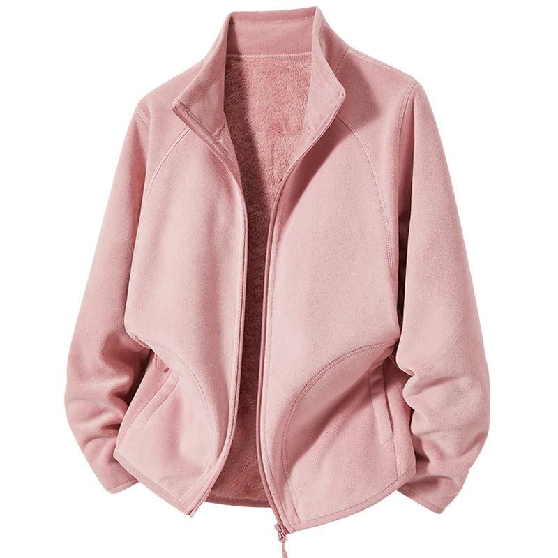 Camille – Veste en Polaire avec Col Montant