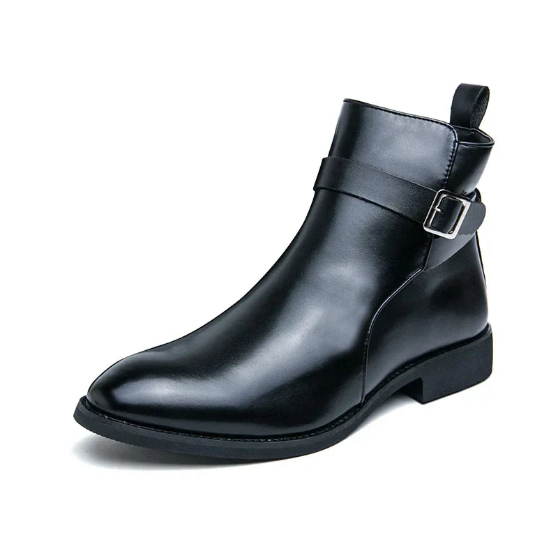 Bottines Chelsea en cuir véritable Sergio