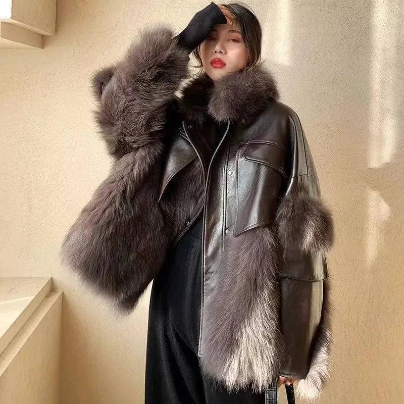 Manteau en Fourrure Rétro