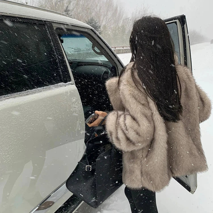 Manteau en Fourrure de Luxe
