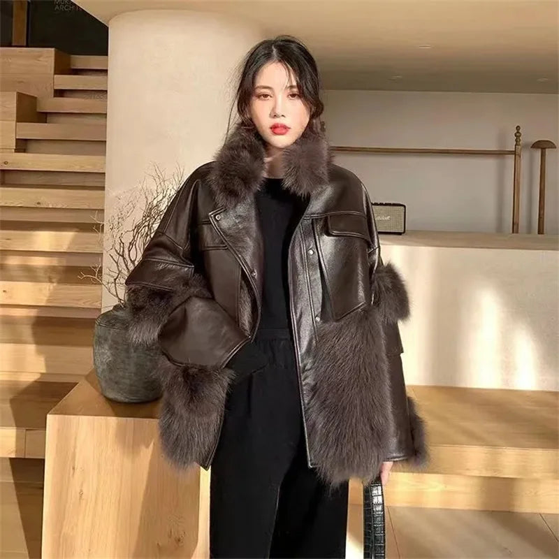 Manteau en Fourrure Rétro