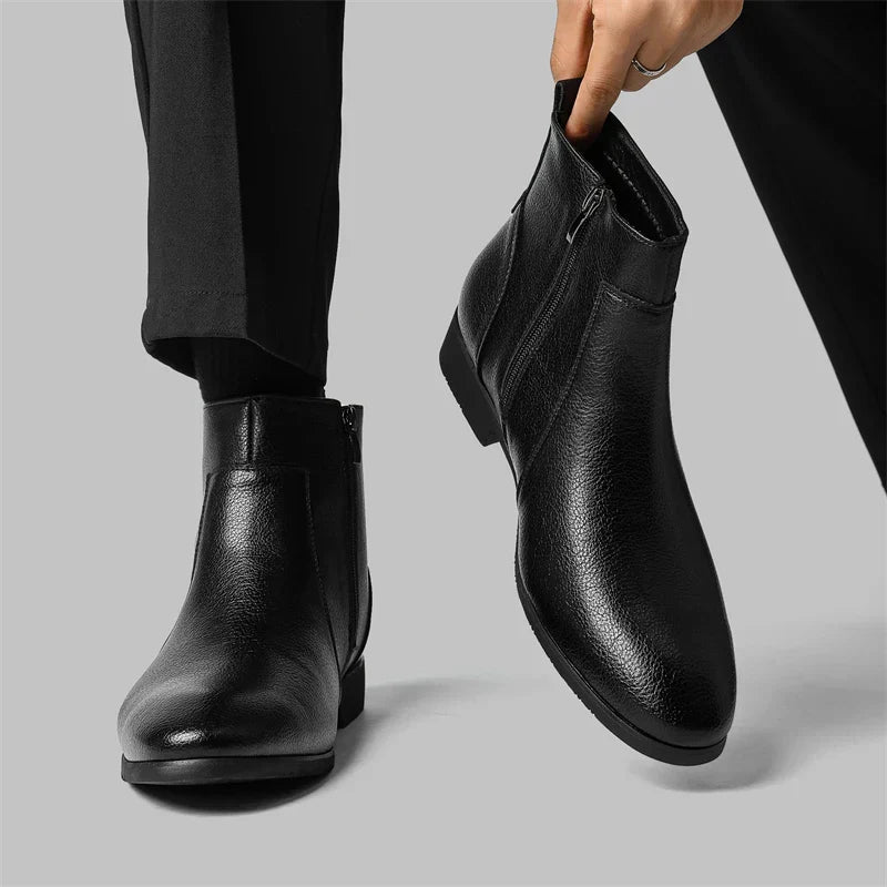 Bottes en cuir véritable Mavren