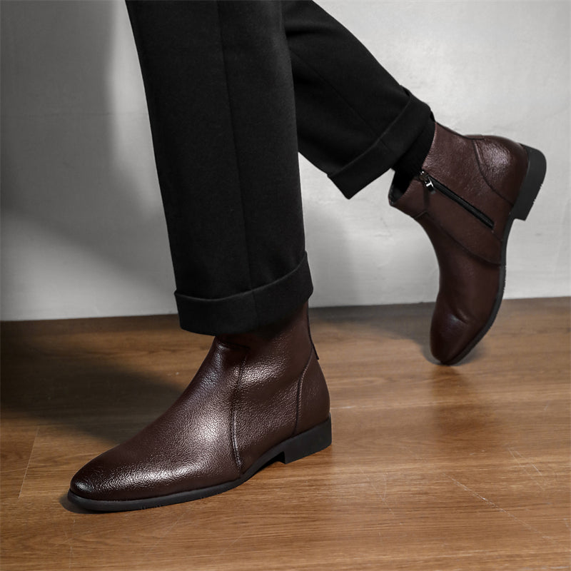 Bottes en cuir véritable Mavren