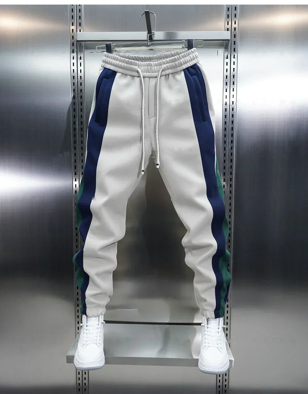 Laurent™ | Pantalons à Tension avec Rayures Contrapositionnées
