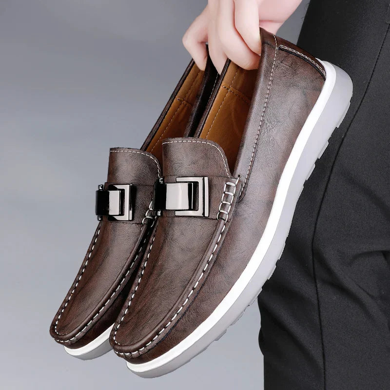 Mocassins en cuir véritable Ruco
