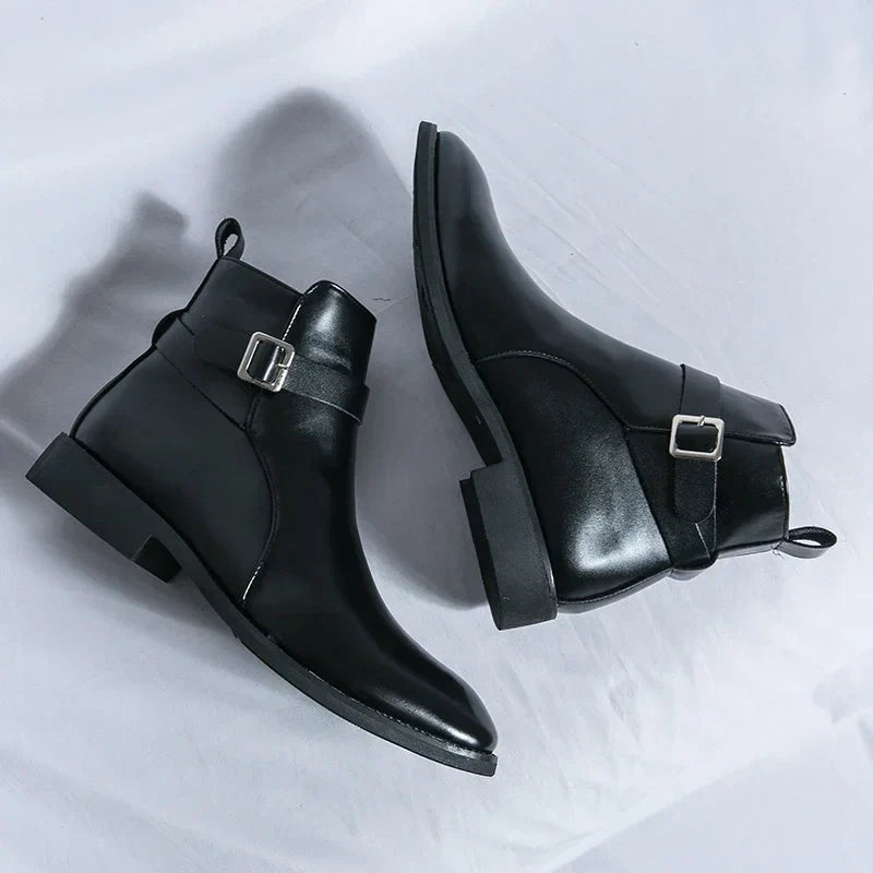 Bottines Chelsea en cuir véritable Sergio
