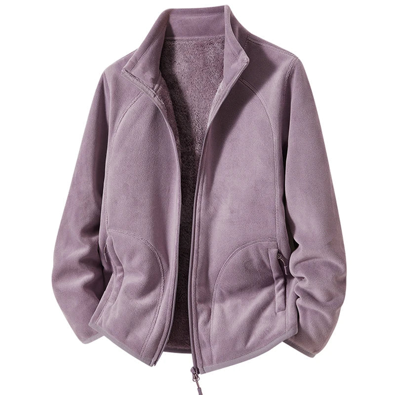 Camille – Veste en Polaire avec Col Montant