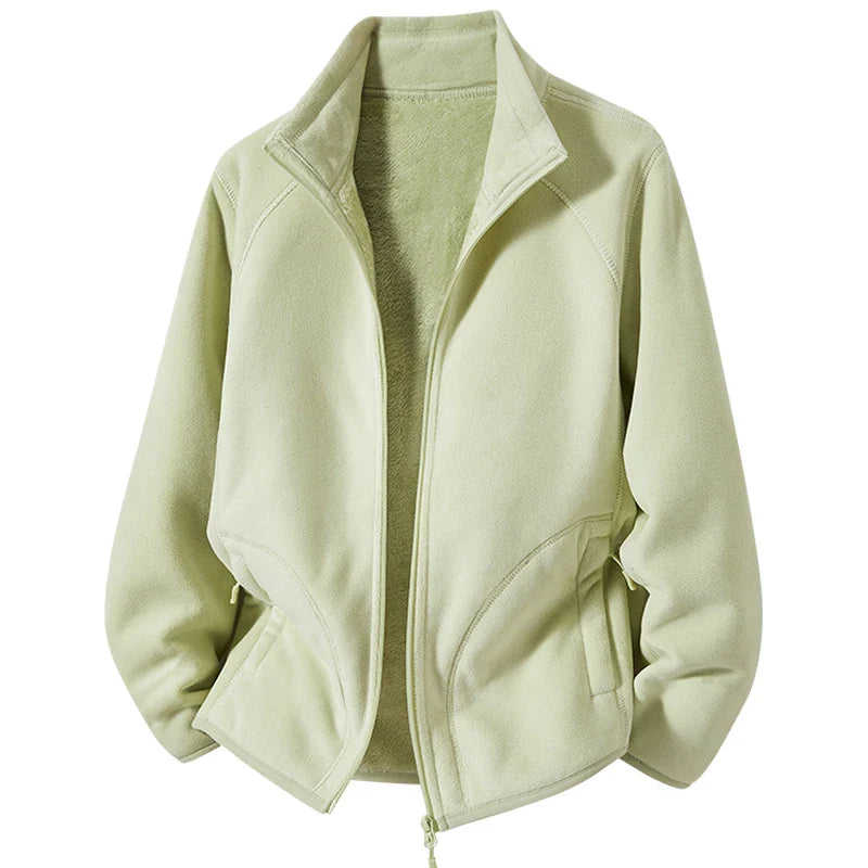 Camille – Veste en Polaire avec Col Montant