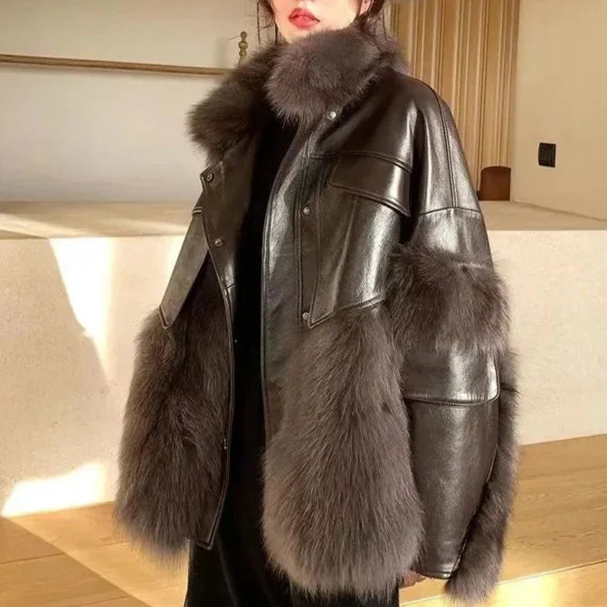 Manteau en Fourrure Rétro