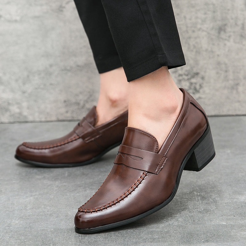 Firenze | Mocassins en Cuir avec Talon Large