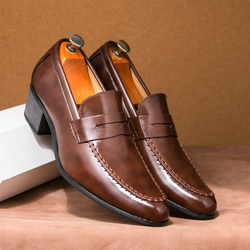 Firenze | Mocassins en Cuir avec Talon Large
