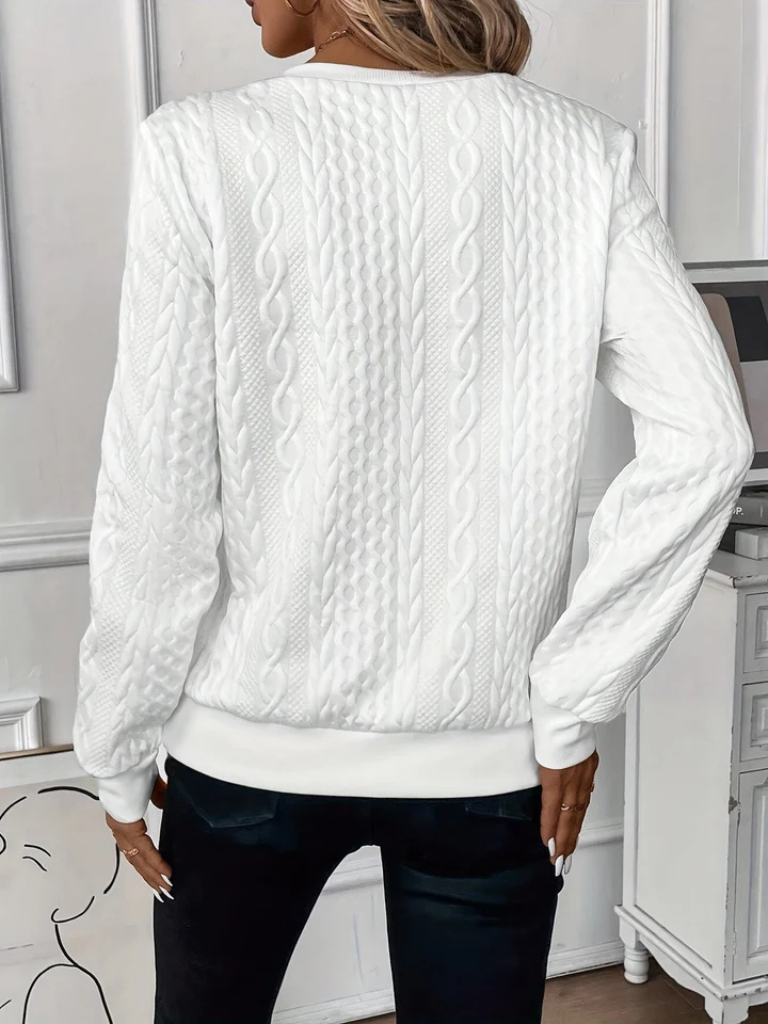 SWEATER ZIPPÉ EN TRICOT CABLE THALIENNE