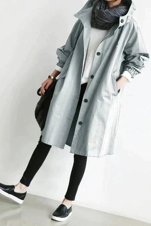 DORO | Manteau trench oversize avec capuche