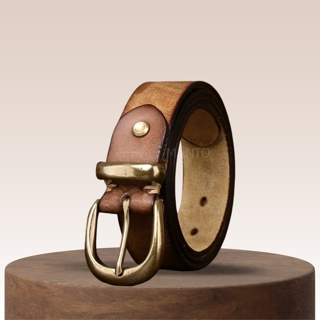 Luca | Ceinture Rétro avec Boucle en Or
