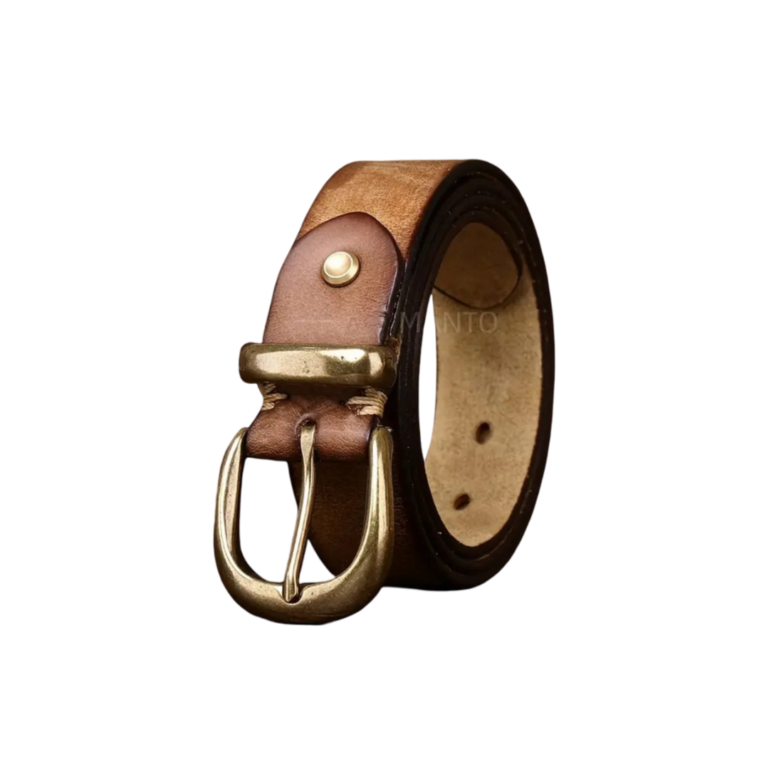 Luca | Ceinture Rétro avec Boucle en Or