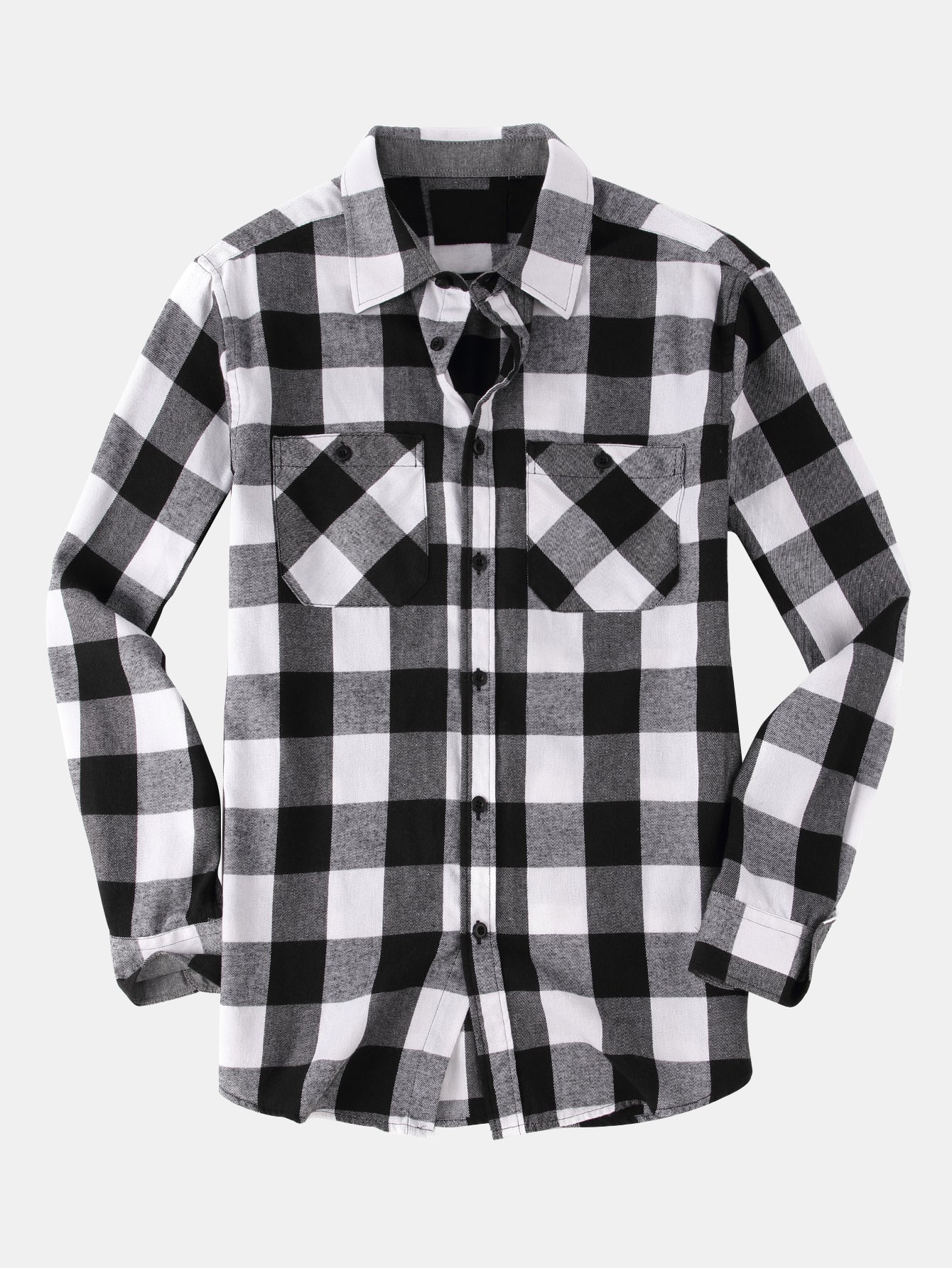 Chemise à carreaux en flanelle avec boutons