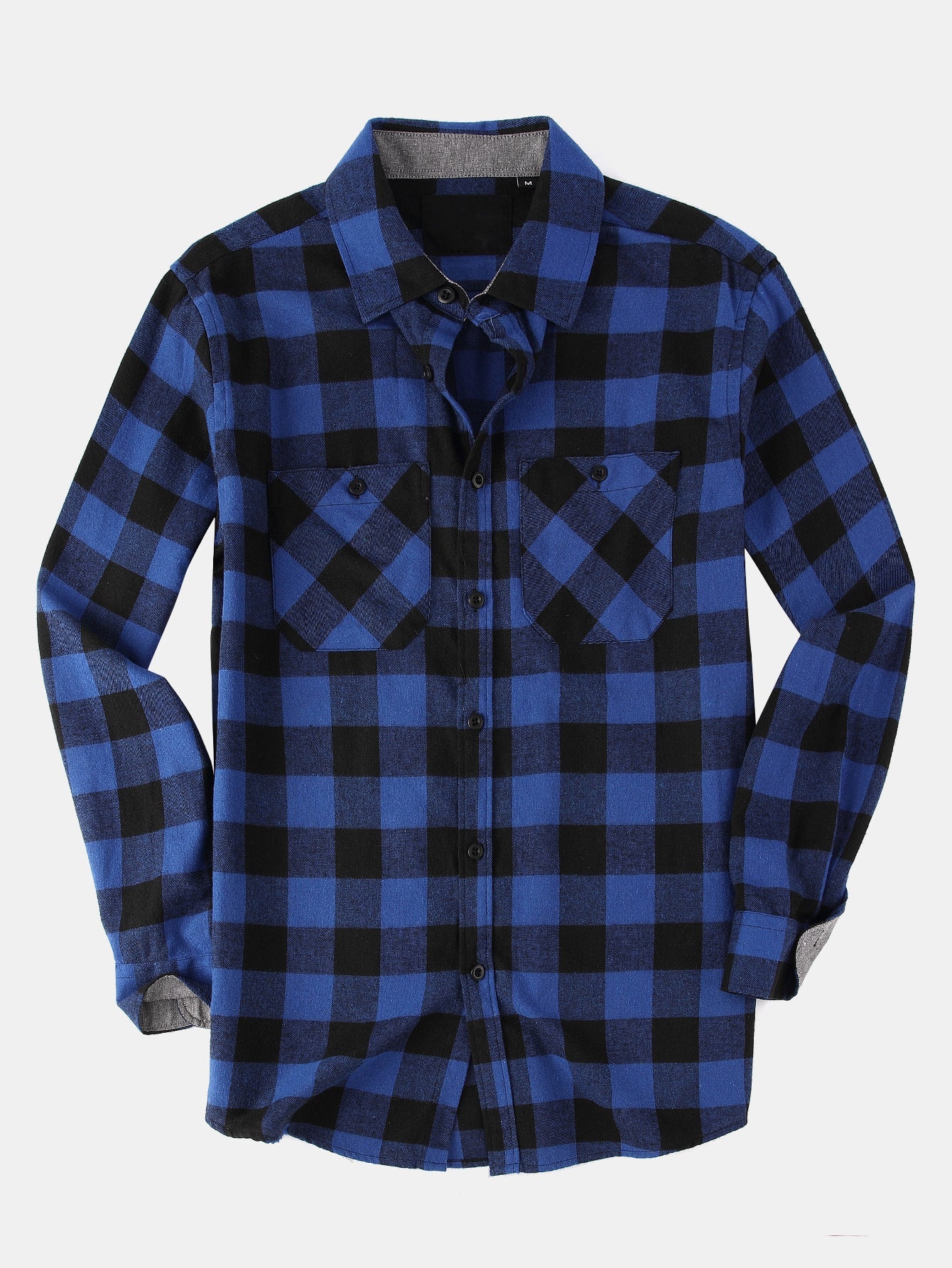 Chemise à carreaux en flanelle avec boutons