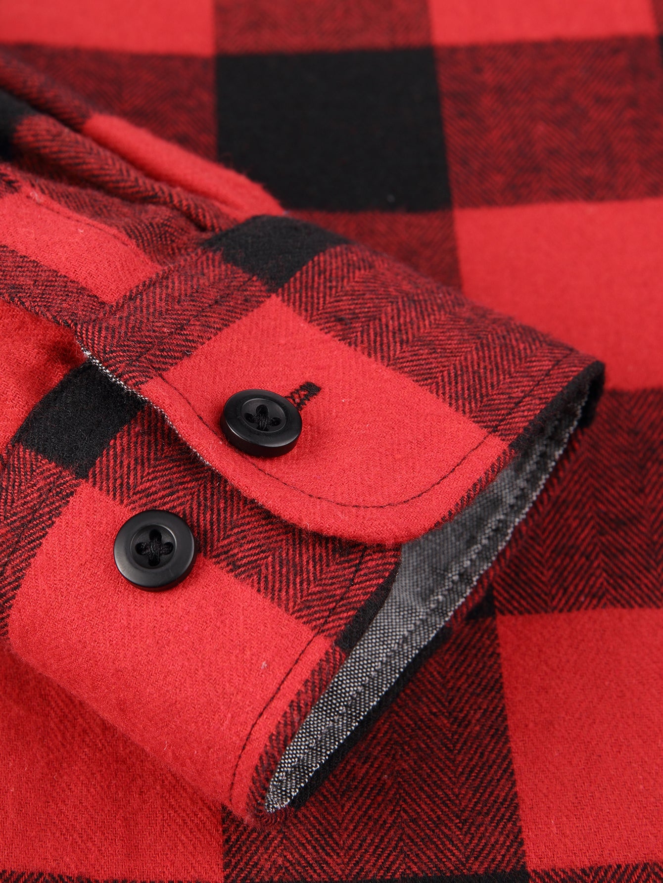 Chemise à carreaux en flanelle avec boutons