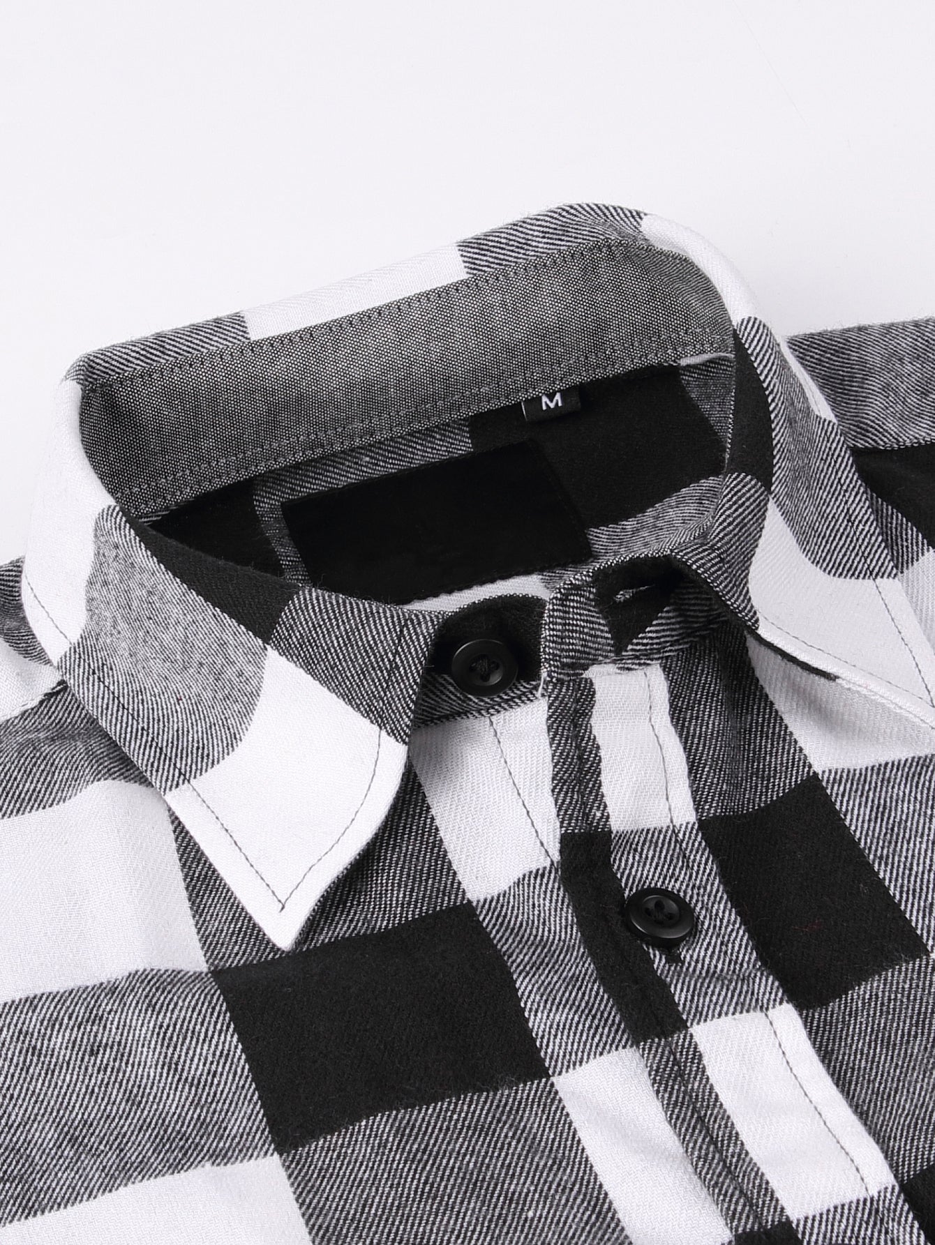 Chemise à carreaux en flanelle avec boutons
