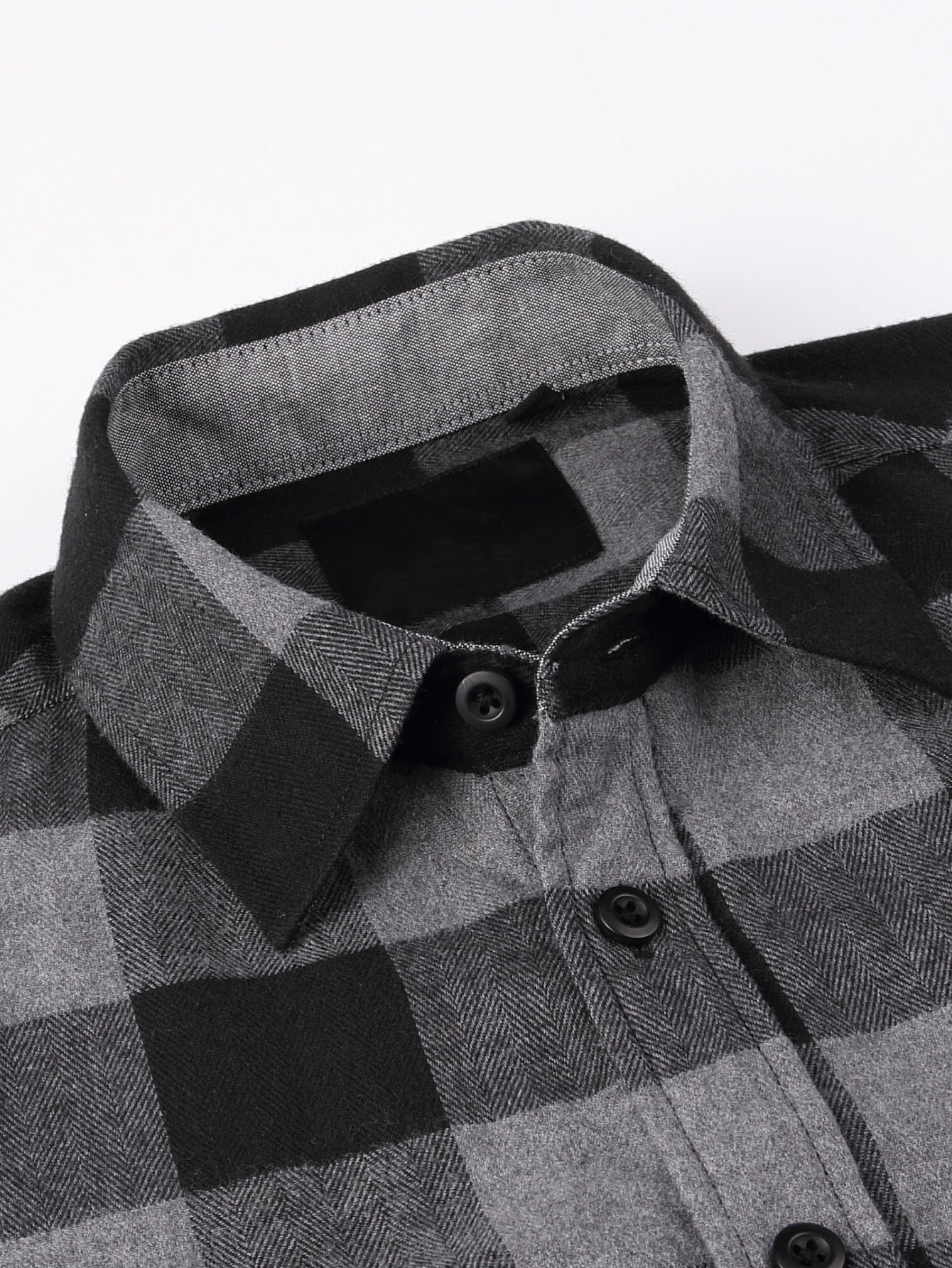 Chemise à carreaux en flanelle avec boutons