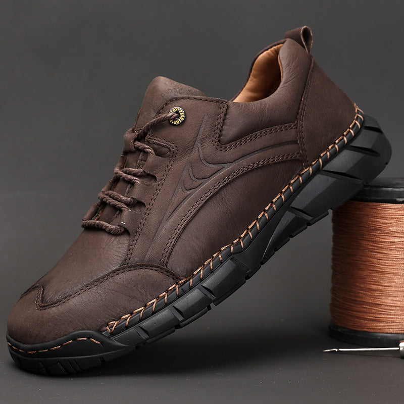 Baskets en Cuir Fait Main - Durable Toutes Saisons avec Lacets