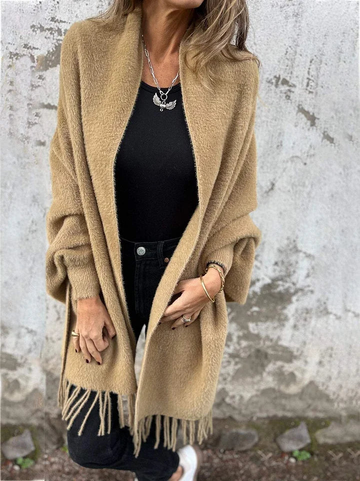 BILA | Manteau à manches longues avec franges pour tous les jours