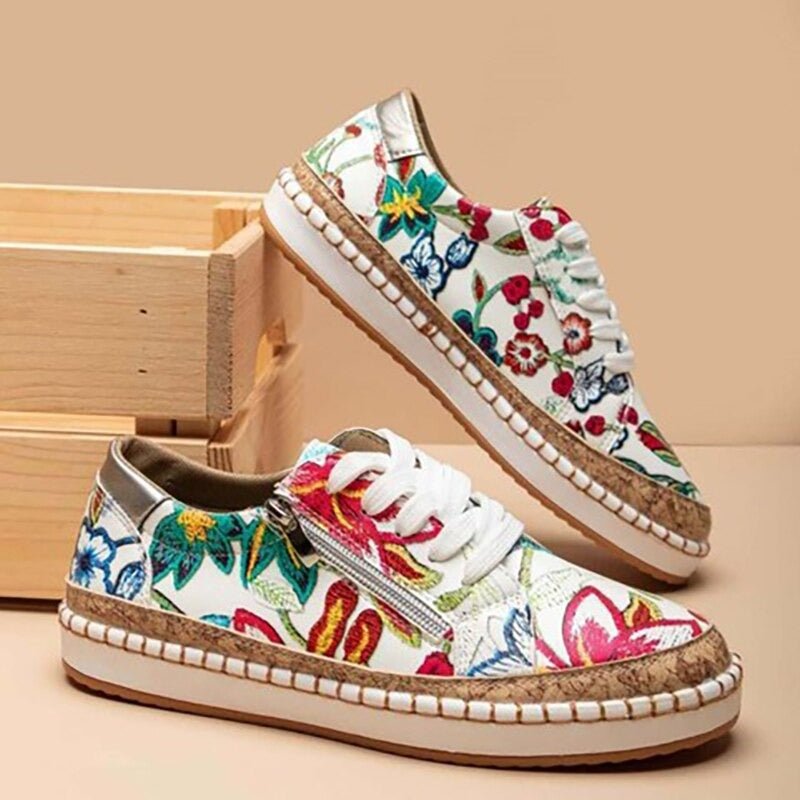 Oluchi™ Baskets Orthopédiques à Fermeture Éclair Florales