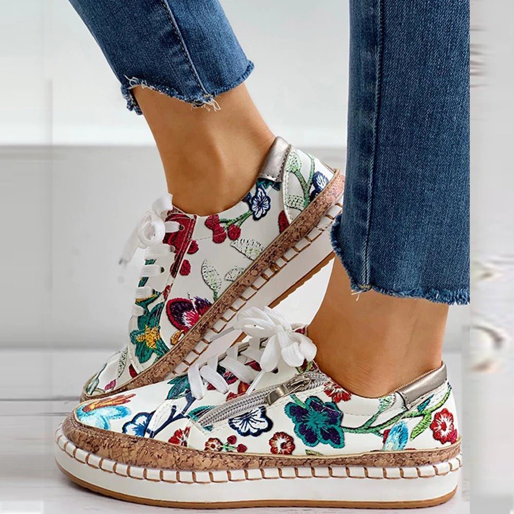 Oluchi™ Baskets Orthopédiques à Fermeture Éclair Florales