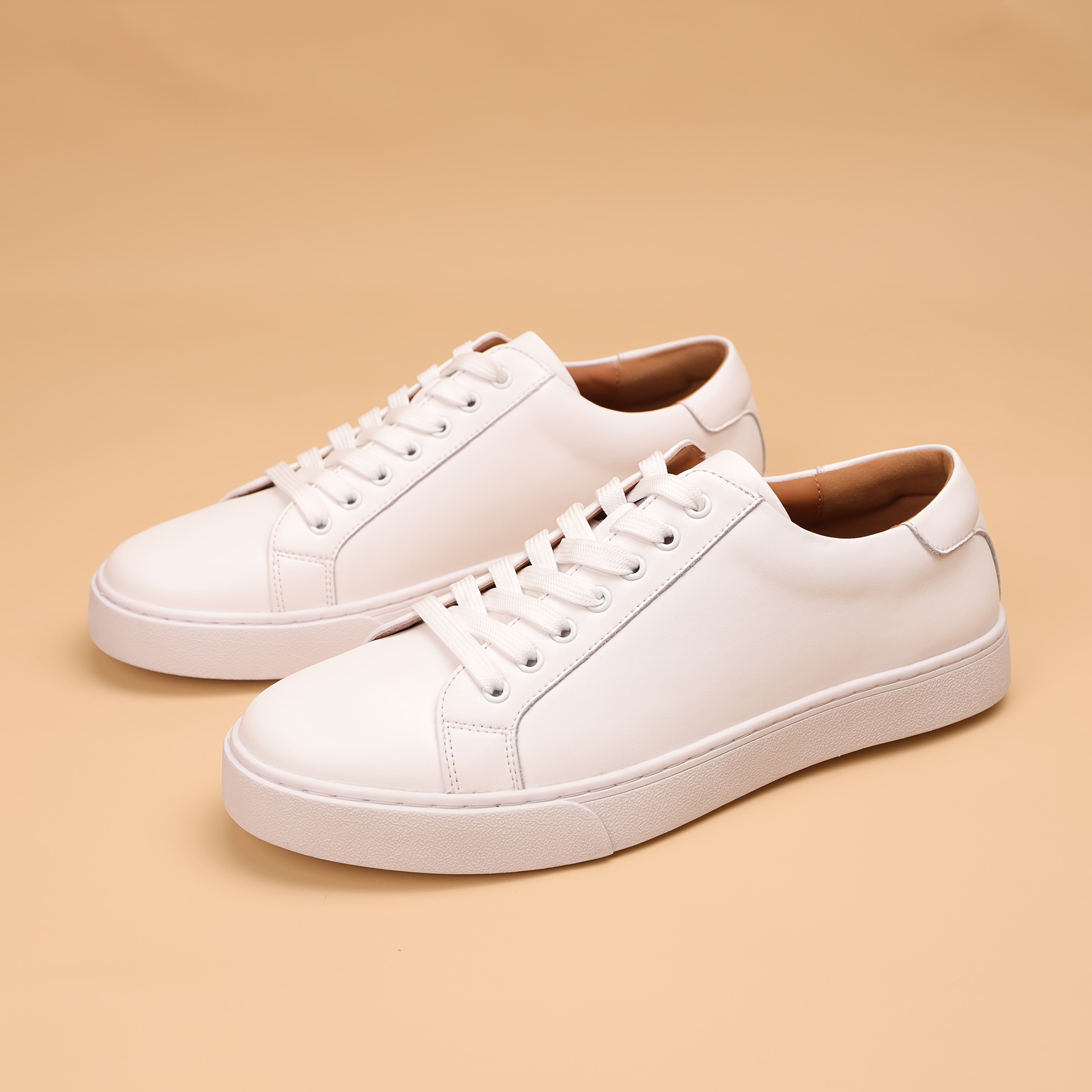 Baskets Décontractées en Cuir Véritable pour Hommes - Chaussures Plates Confortables pour un Usage Quotidien