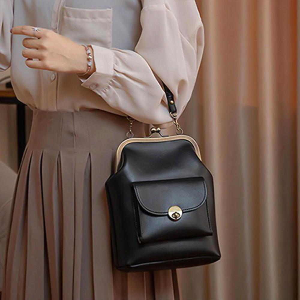 Sac Vintage à Fermeture à Clip - Essentiel Rétro Chic