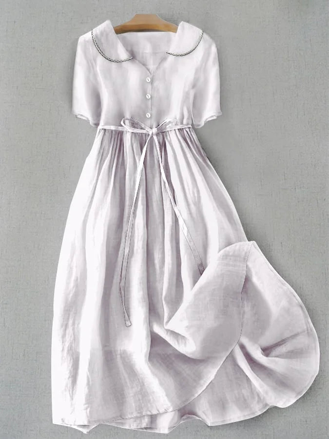 ROSAH | Robe Élégante en Coton et Lin