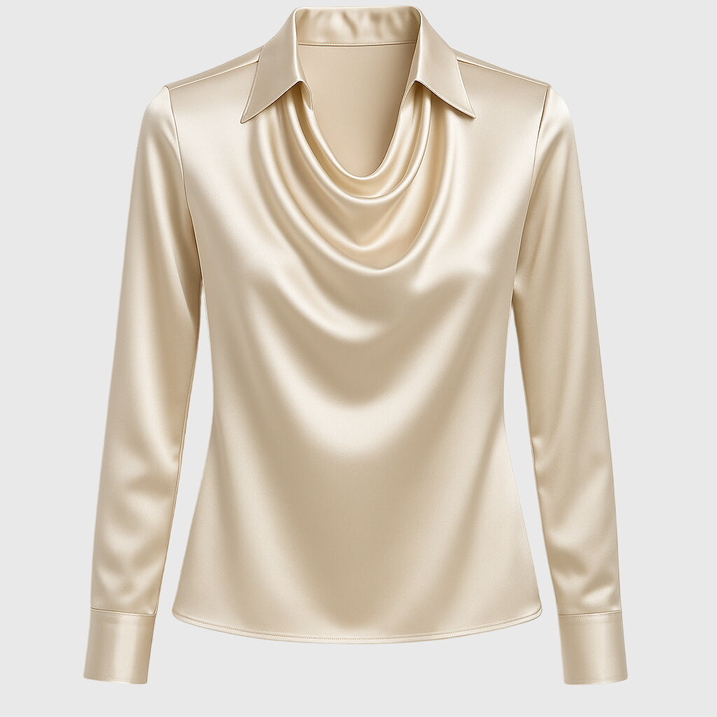 Blouse Drapée avec Col