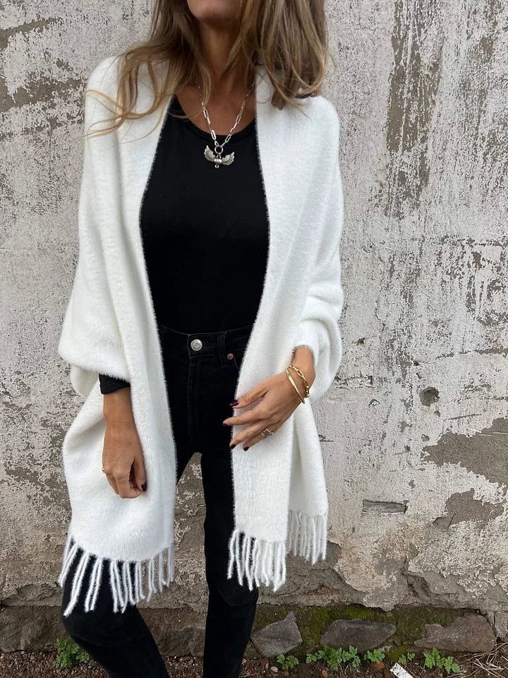 BILA | Manteau à manches longues avec franges pour tous les jours