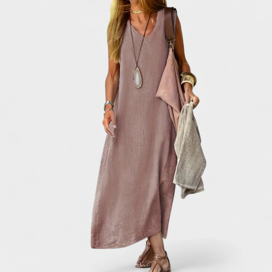 V-Neck Casual Dress