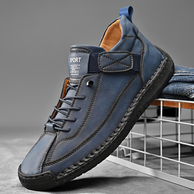 Chaussures Casual pour Hommes en Cuir Véritable - Respirantes, Antidérapantes, Toutes Saisons