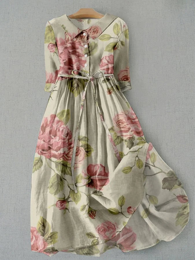 MASAH | Robe Vintage en Coton et Motif Floral