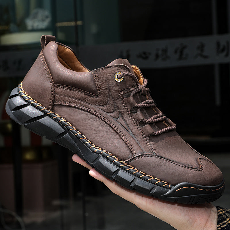 Baskets en Cuir Fait Main - Durable Toutes Saisons avec Lacets