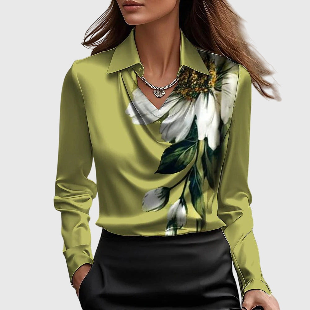 Blouse Drapée avec Col