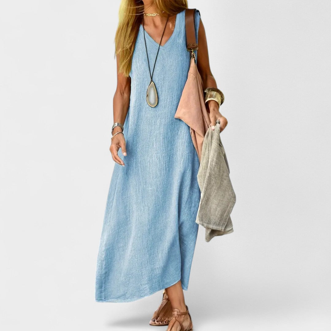 V-Neck Casual Dress
