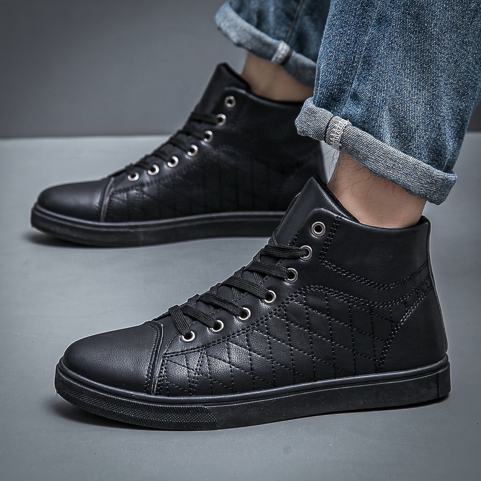 Heren Hautes chaussures - Baskets Antidérapantes Confortables pour l'Extérieur