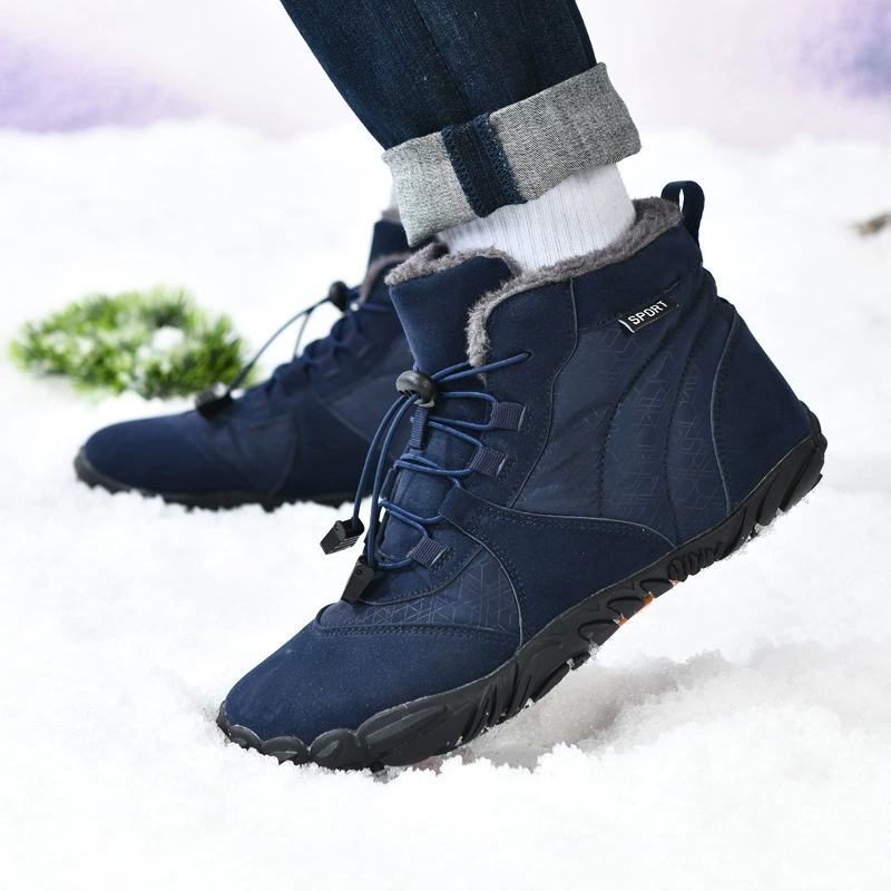 Laine Mélangée - Chaussures d'Hiver Pieds Nus