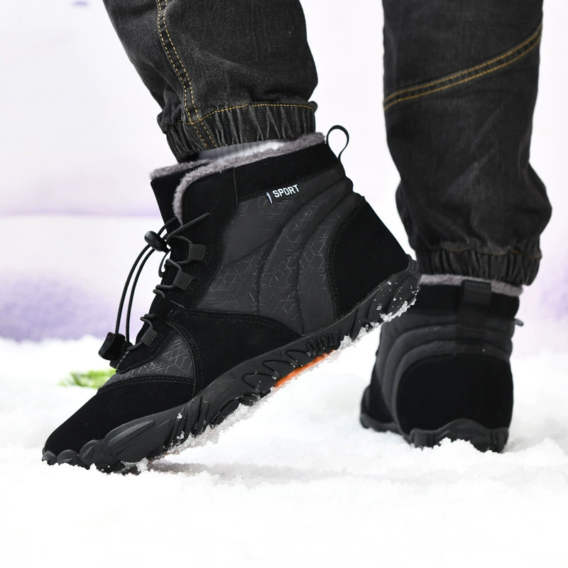 Laine Mélangée - Chaussures d'Hiver Pieds Nus