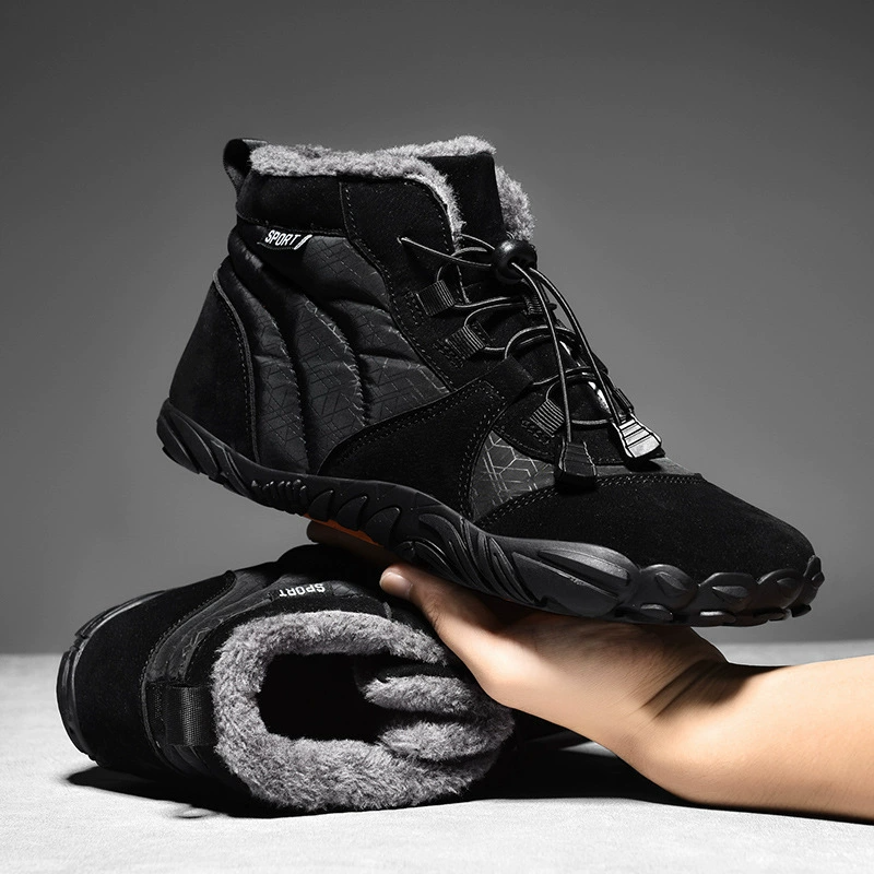 Laine Mélangée - Chaussures d'Hiver Pieds Nus