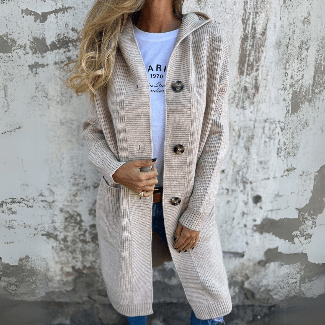 MONICA | Long et Élégant Cardigan pour Femmes