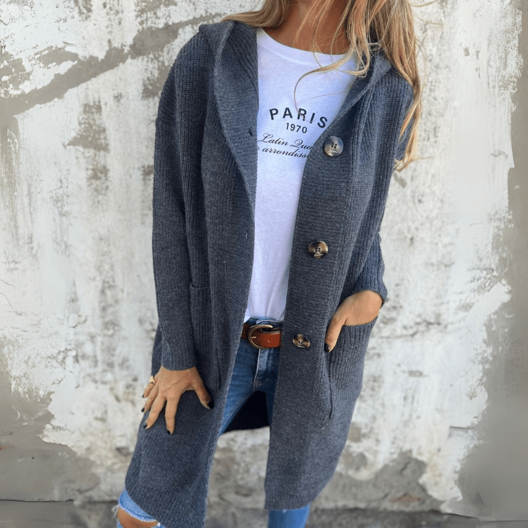 MONICA | Long et Élégant Cardigan pour Femmes