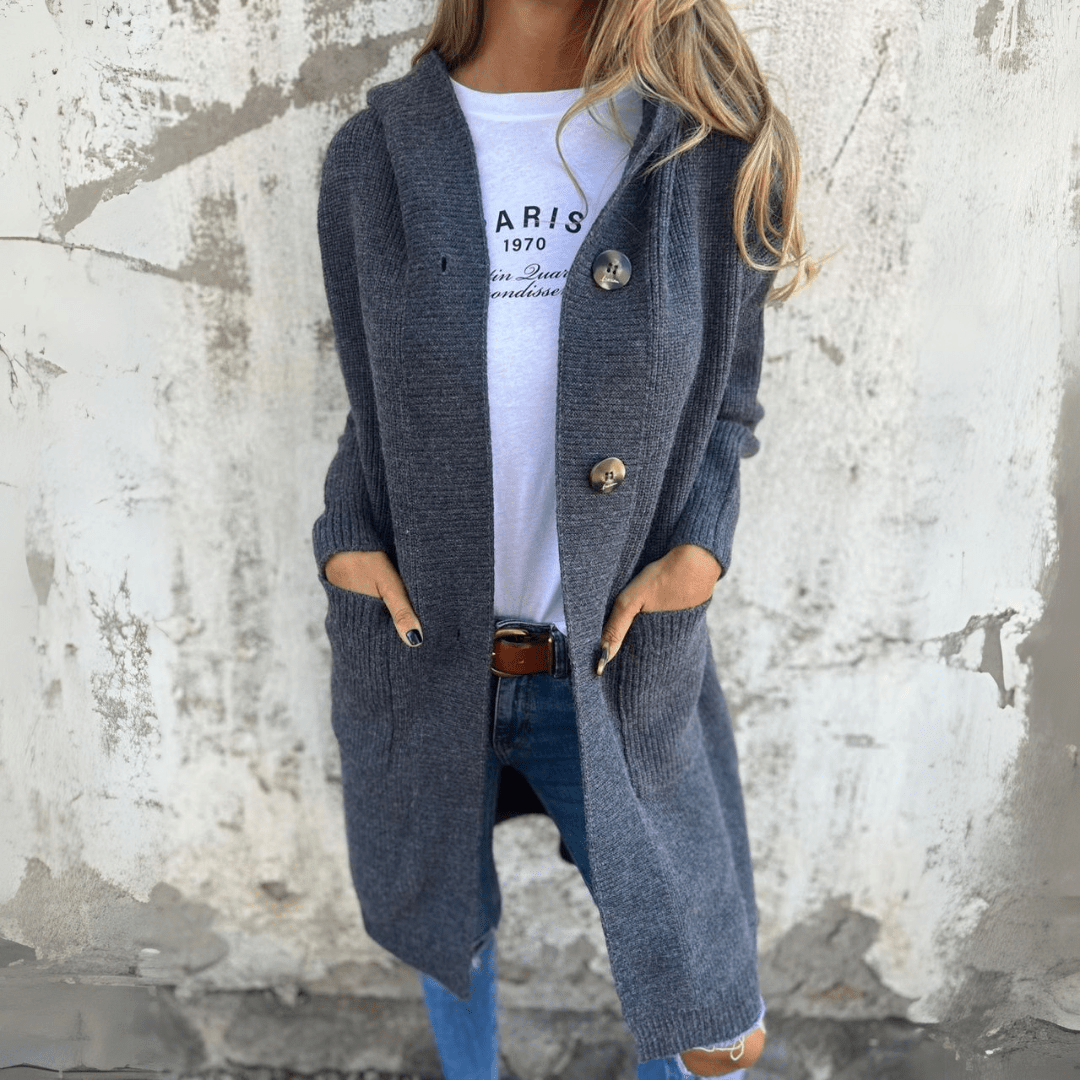 MONICA | Long et Élégant Cardigan pour Femmes