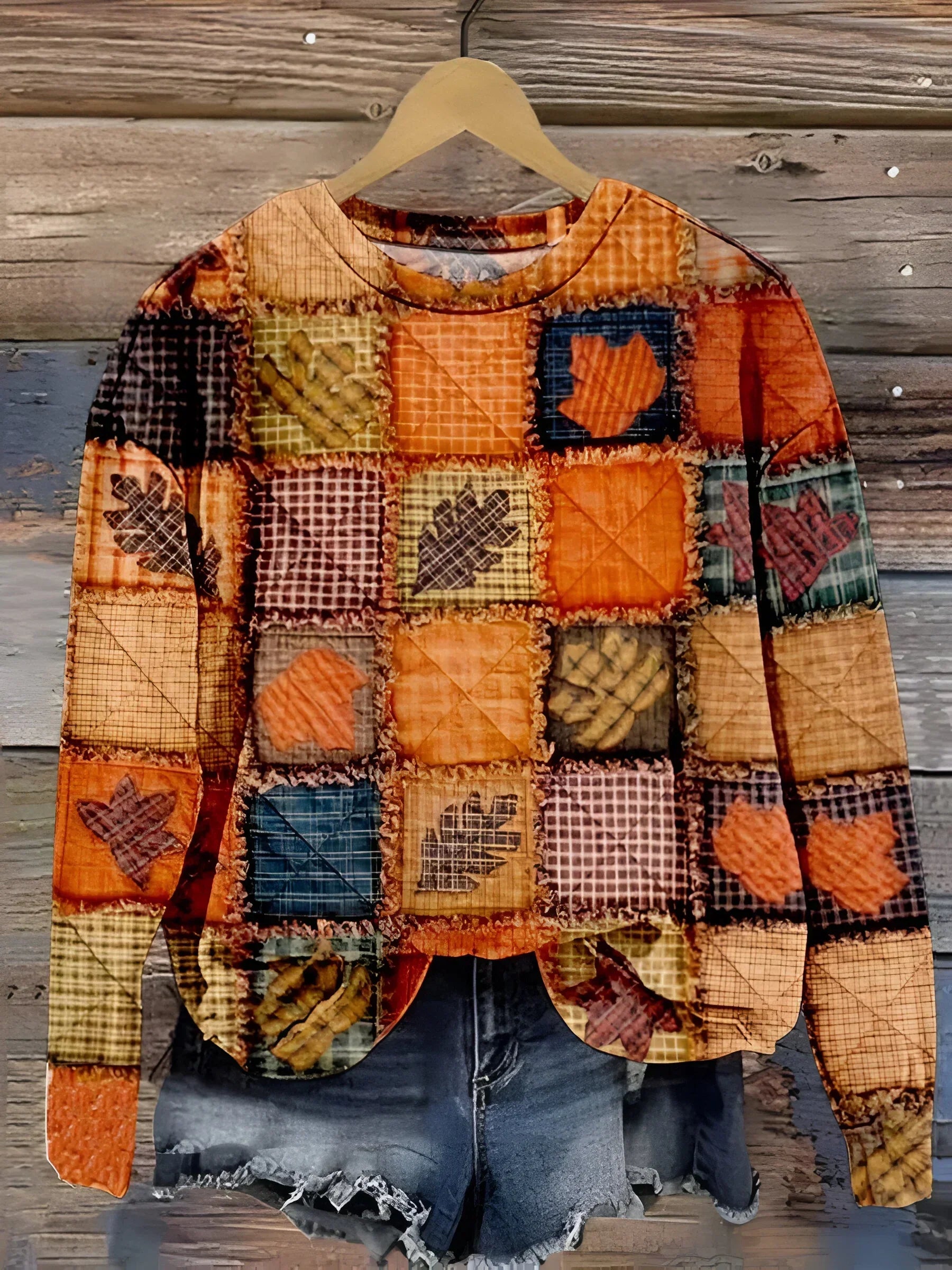 Evelien - Pull patchwork doux